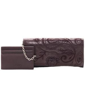 Desigual Large Embossed Wallet - Purple