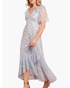 Needle & Thread Ethereal Blooms Frill Ankle Gown - White