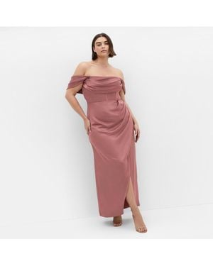 City Chic Plus Size Forbidden Love Maxi Dress - Pink