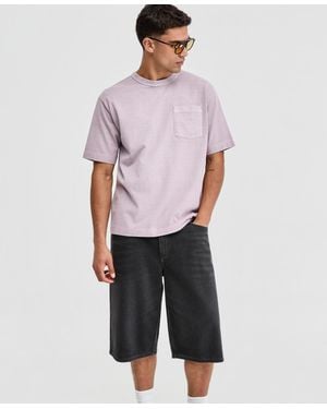 Mode Of One Relaxed-fit Washed Pocket T-shirt - Gray