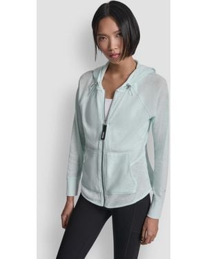 DKNY Sport Zip-front Hoodie Jacket - Gray
