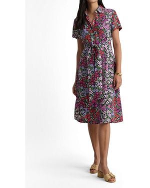UNTUCKit Short-sleeve Floral Annette Shirt Dress - Pink