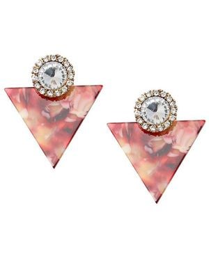 SOH Pink Triangle Drop Earrings