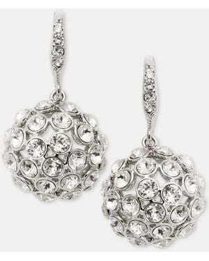 Givenchy Pave Cluster Drop Earrings - Metallic