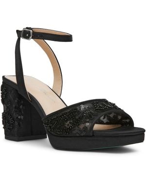 Betsey Johnson Junie Ankle Strap Dress Sandals - Black