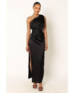 Petal & Pup Nadia One Shoulder Maxi Dress - Black