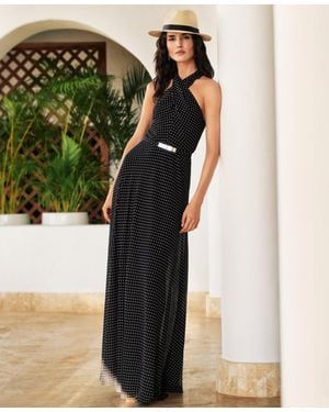 【送料&関税込】Polo Ralph Lauren Polka Dot Maxi Halter Dres Polo Ralph Lauren Polka Dot Maxi Halter Dress in Black | Lyst