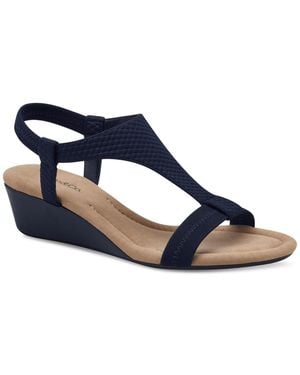 Style & Co. Step N Flex Vacanzaa Wedge Sandals - Blue