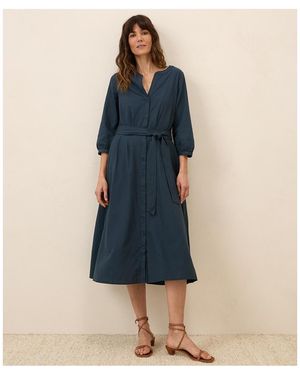 Pact Organic Cotton Sunset Lightweight Cotton Easy Dress - Blue
