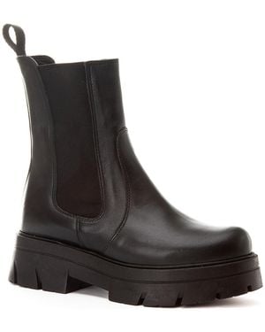 J/Slides Stowe Chelsea Leather Lug Sole Boots - Black