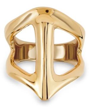 Uno De 50 Sterling Silver Plated Metal Alloy Ring - White