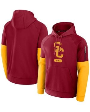 Nike Cardinal/gold Usc Trojans Fitness Performance Pullover Hoodie - Red
