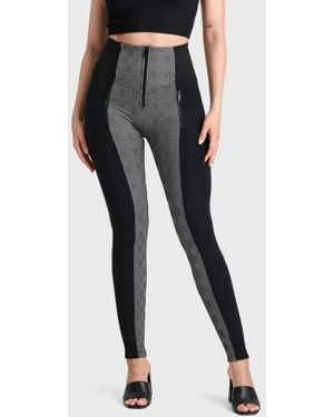 Freddy Mosaic Weave High-rise Sculpting Skinny Pants - Black