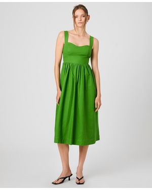French Connection Sleeveless Sweetheart Neck Dress - Green