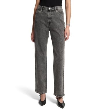 Michael Kors Michael Alice Boyfriend Straight-leg Jeans - Gray