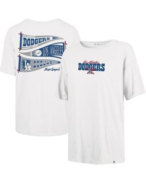 '47 Sand Los Angeles Dodgers Bow Banner Sadie T-shirt - Blue