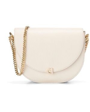 Cole Haan Evie Chain Small Saddle Bag - White