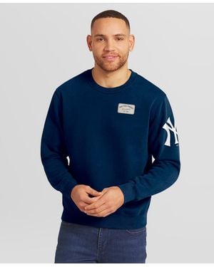 Fanatics New York Yankees Washed Crew Neck Pullover Sweatshirt - Blue