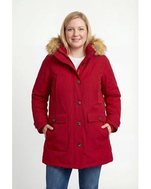 Woman Within Plus Size The Arctic Parka - Red
