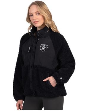 Starter Las Vegas Raiders On The Ball Sherpa Jacket - Black