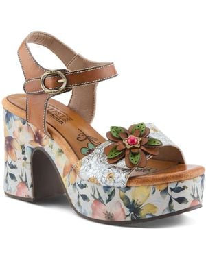 L'ARTISTE Felis Platform Sandal - Metallic