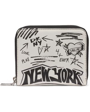 DKNY Bryar Zipper Around Wallet - Metallic