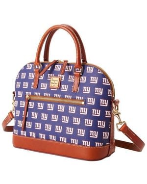 Dooney & Bourke New York Giants Signature Domed Zip Satchel Purse - Blue