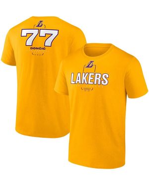 Fanatics Luka Doncic Los Angeles Lakers Behind The Back Name Number T-shirt - Orange
