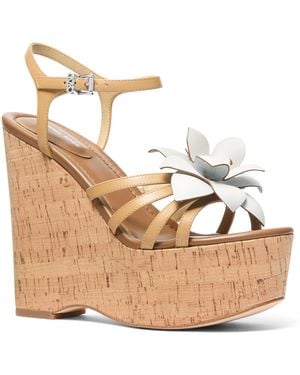 Michael Kors Jacie Platform Wedge Heel Sandals - Natural