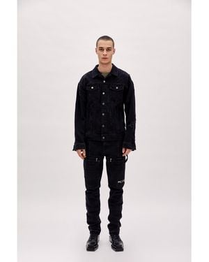 Pcfg Distressed Denim Jacket - Blue