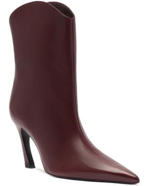 SCHUTZ SHOES Maryann Curve Pointy Toe Booties - Purple