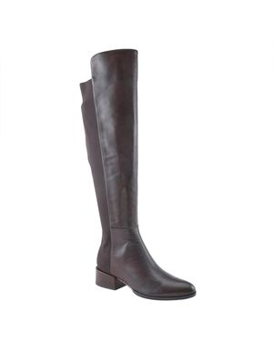Spring Step Rider Over-the-knee Leather Boot - Brown