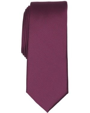 Alfani Burnel Micro Check Slim Tie - Purple