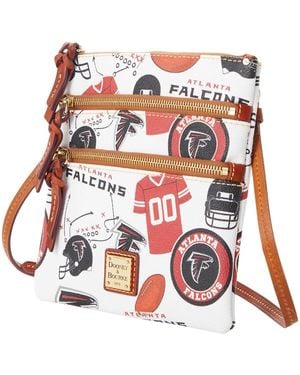 Dooney & Bourke Atlanta Falcons Triple-zip Crossbody Bag - White