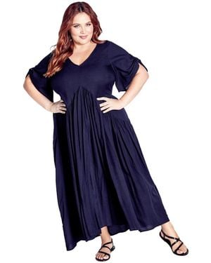 Avenue Plus Size Val Dress - Blue