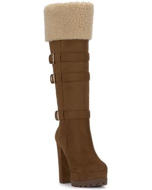 Jessica Simpson Imerald Platform Cozy Tall Boots - Brown