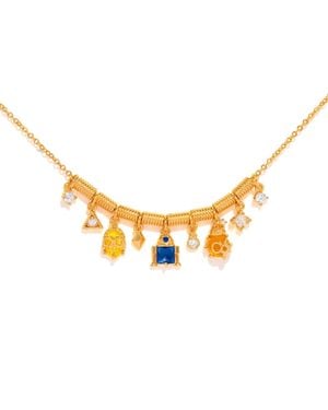 Girls Crew Star Wars Multi-color Crystal Droids Charm Bracelet - Metallic