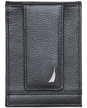 Nautica Front Pocket Leather Wallet - Gray