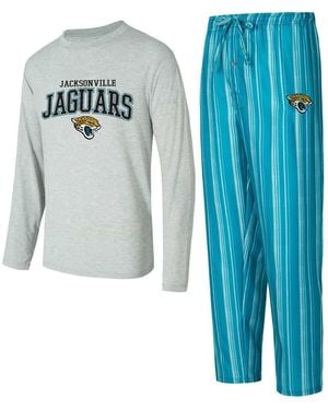 Concepts Sport 2-piece Jacksonville Jaguars Petition Long Sleeve Top And Pants Sleep Set - Blue