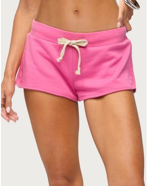 Edikted Celiah French Terry Shorts - Pink