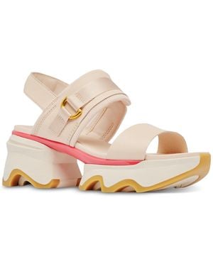 Sorel Kinetic Impact Slip-on Slingback Wedge Sandals - Pink