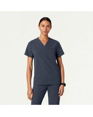Jaanuu Classic V-neck Scrub Top - Blue