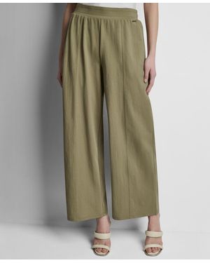 DKNY Mini Logo Ewaist Pull-on Pants - Green