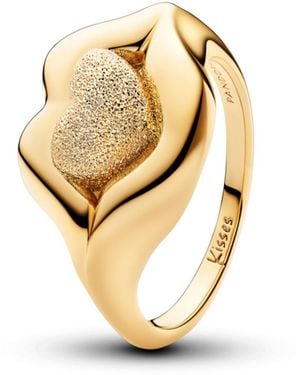 PANDORA Tone The Lips Of Love Open Ring - Metallic