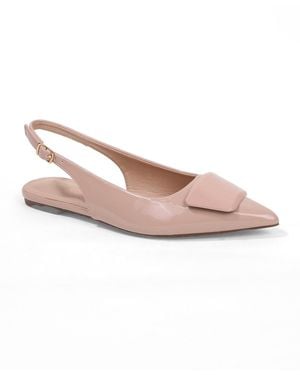 BERNESS Blanca Patent Slingback Flats - Pink