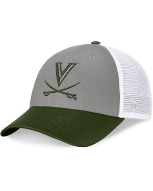 Top Of The World Gray/green Virginia Cavaliers Oht Military Appreciation Badge Trucker Adjustable Hat