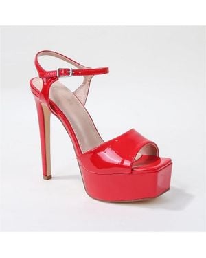 BERNESS Genevieve Patent Platform Sandal - Red