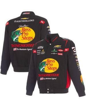JH Design Varsity Stand-collar Full-snap Jacket - Blue