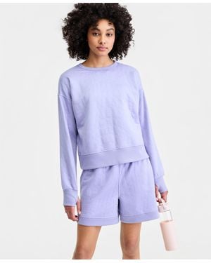 ID Ideology Quilted Reversible Crewneck Sweatshirt - Blue