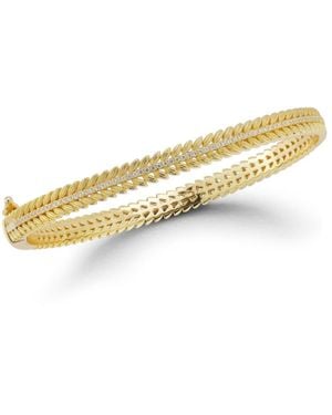 Rachel Zoe Sterling Silver Wreath Bangle Bracelet - Metallic